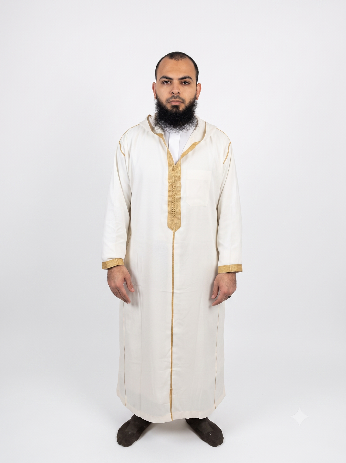 Moroccan Royal Summer Djellaba - Broken White (Smen)