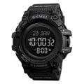 SKMEI 1680 Islamic Prayer Sport Watch Water Resistant All Black