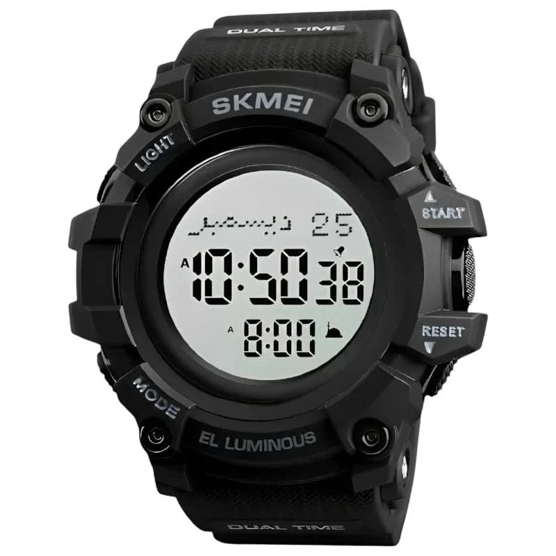 SKMEI 1680 Islamic Prayer Sport Watch Rubber Strap