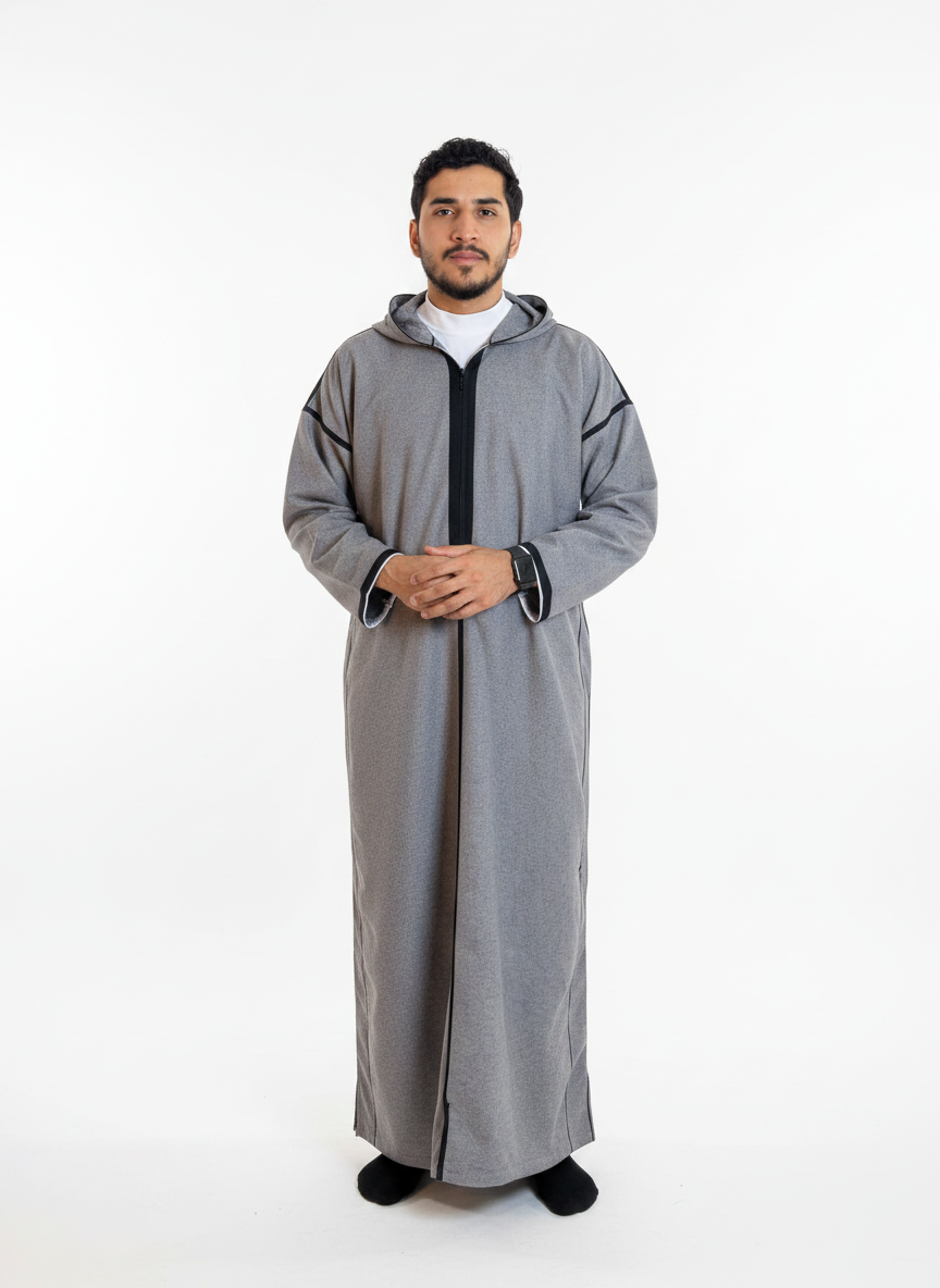 Moroccan Winter Djellaba - Gray