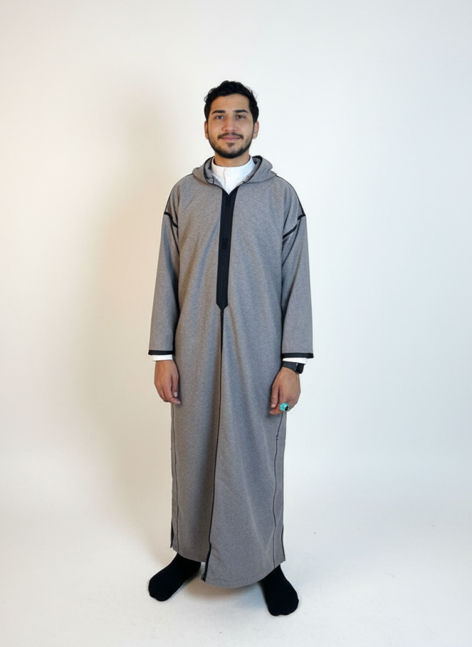 Moroccan Winter Djellaba - Gray