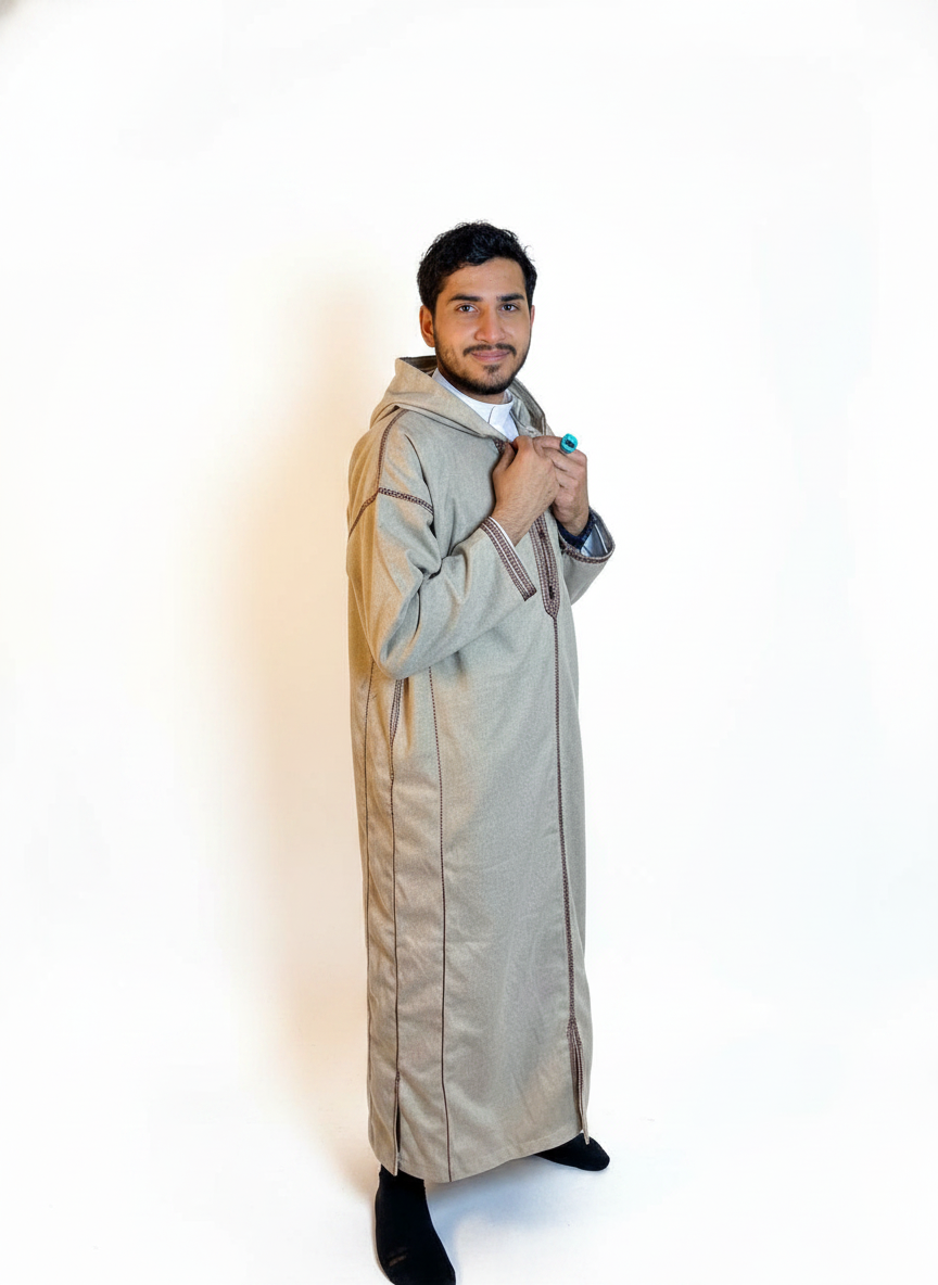 Moroccan Winter Djellaba - Beige