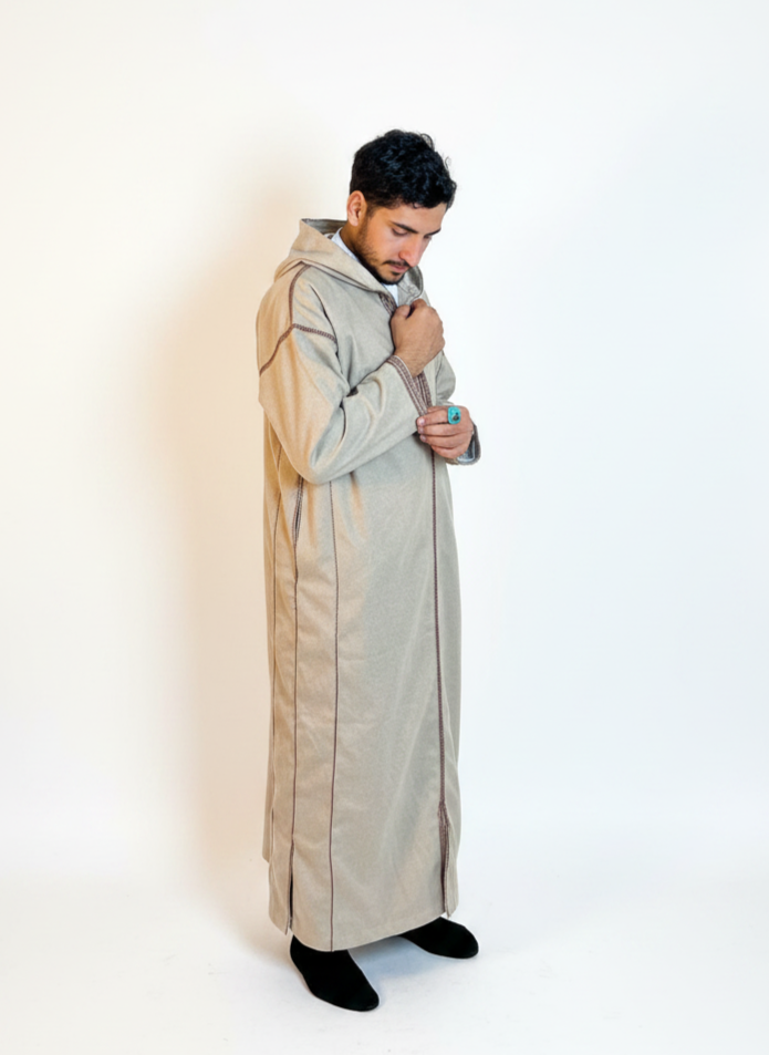 Moroccan Winter Djellaba - Beige